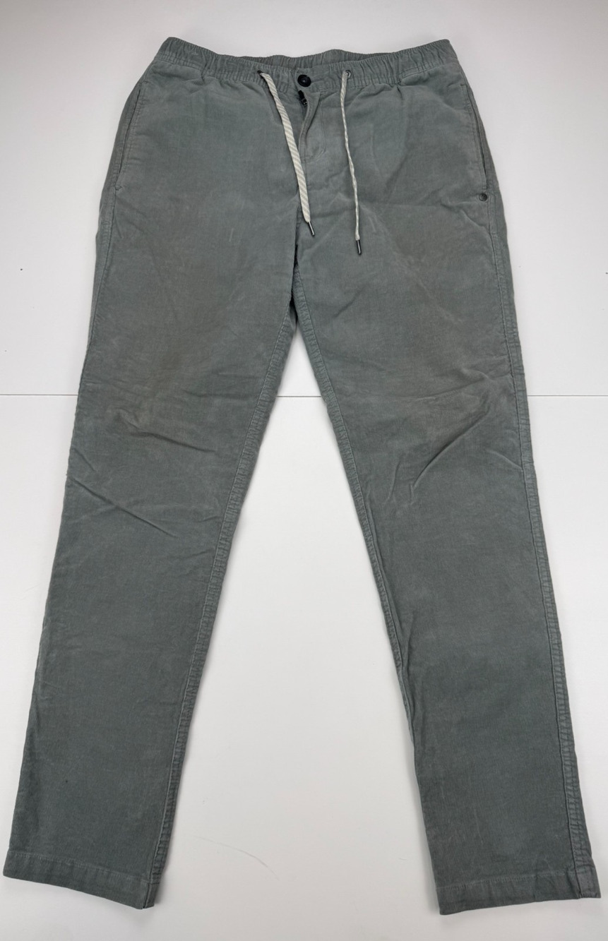 Vuori Optimist Pant Mens M Sage Gray Corduroy Stretch Drawstring V440